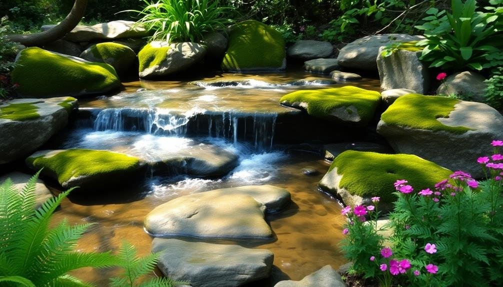 bubbling rock water features