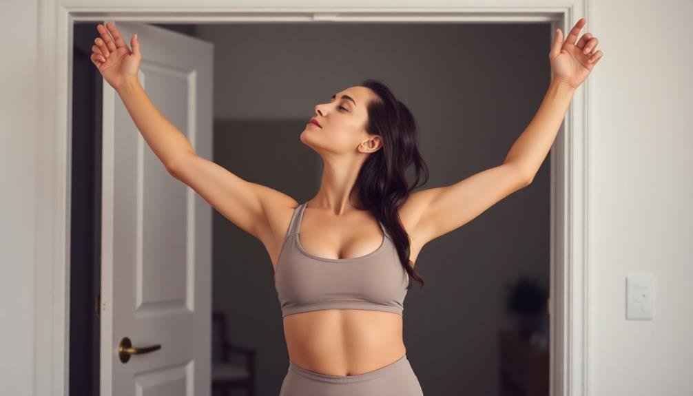 chest opening doorway stretch