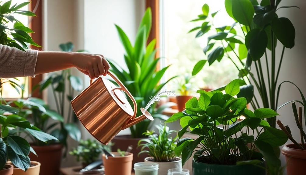 create consistent watering schedule