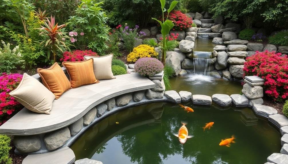 curved benches garden design