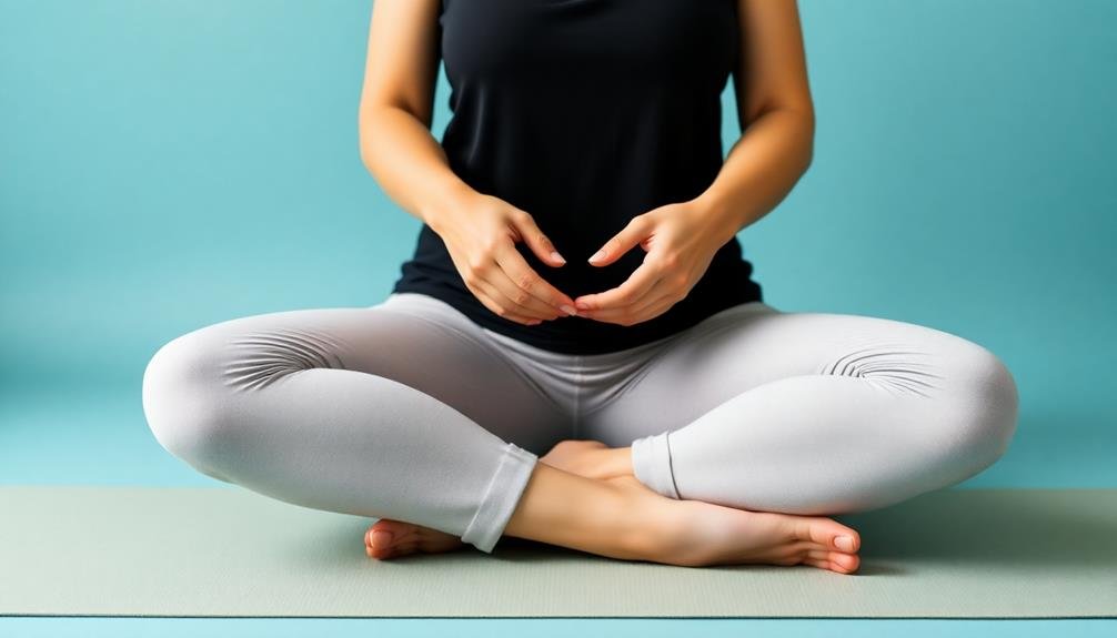 grounding with butterfly stretch