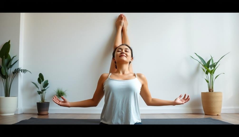 inverted relaxation yoga pose