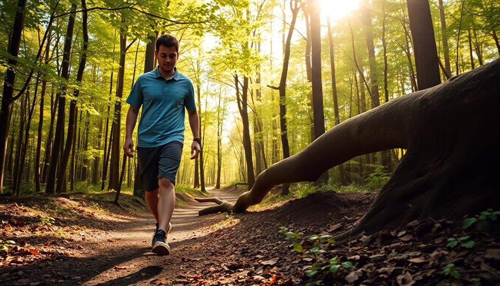 navigating obstacles while walking