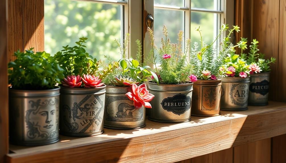 recycled containers for gardening