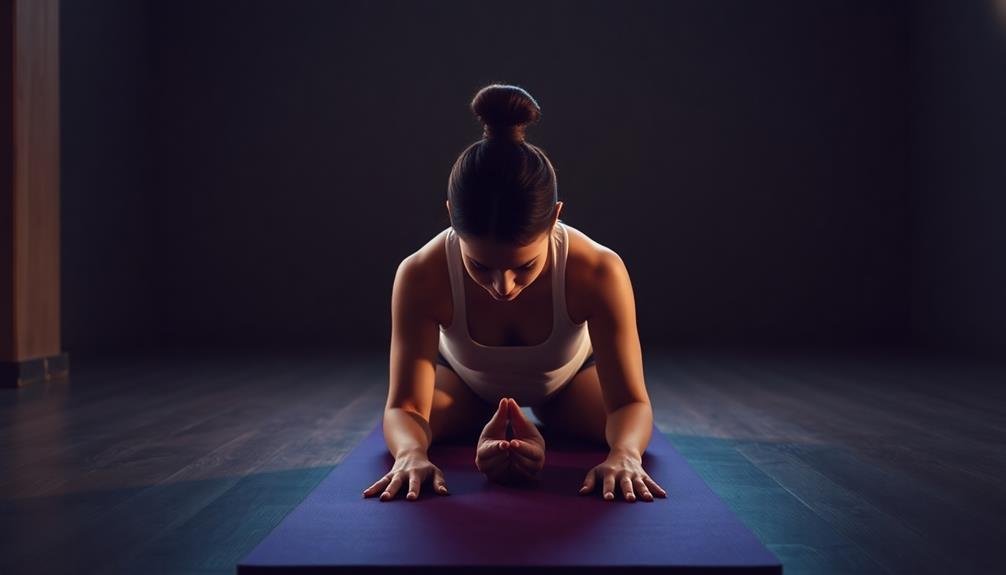 relaxing yoga resting pose
