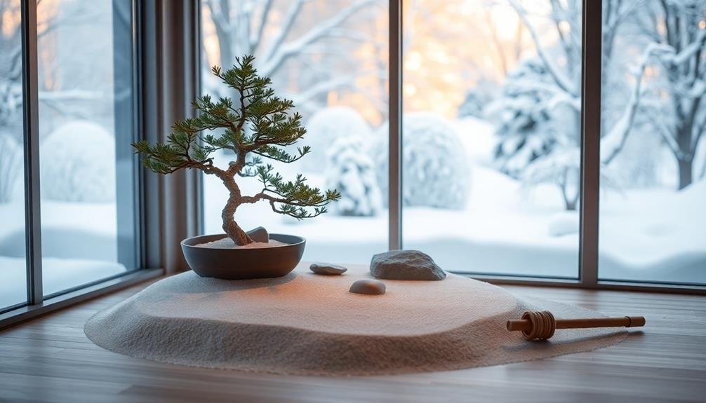 serene winter indoor oasis