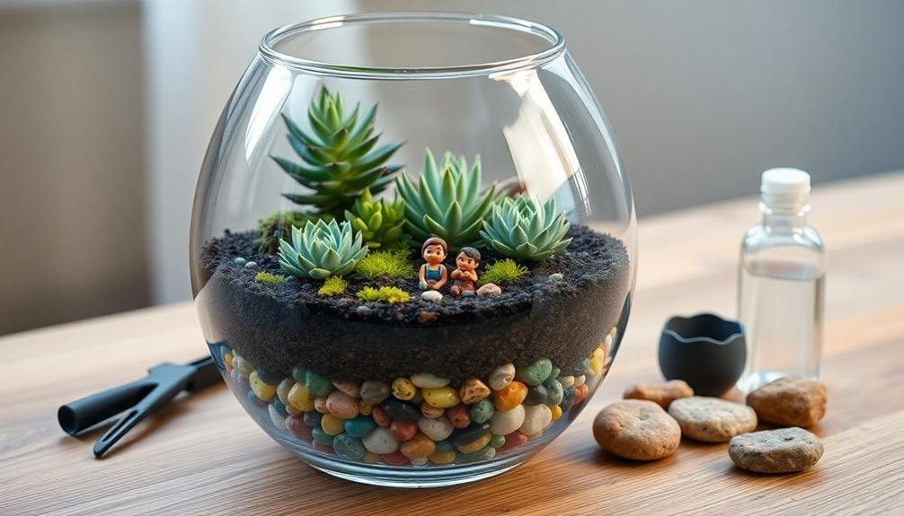 terrarium creation for relaxation