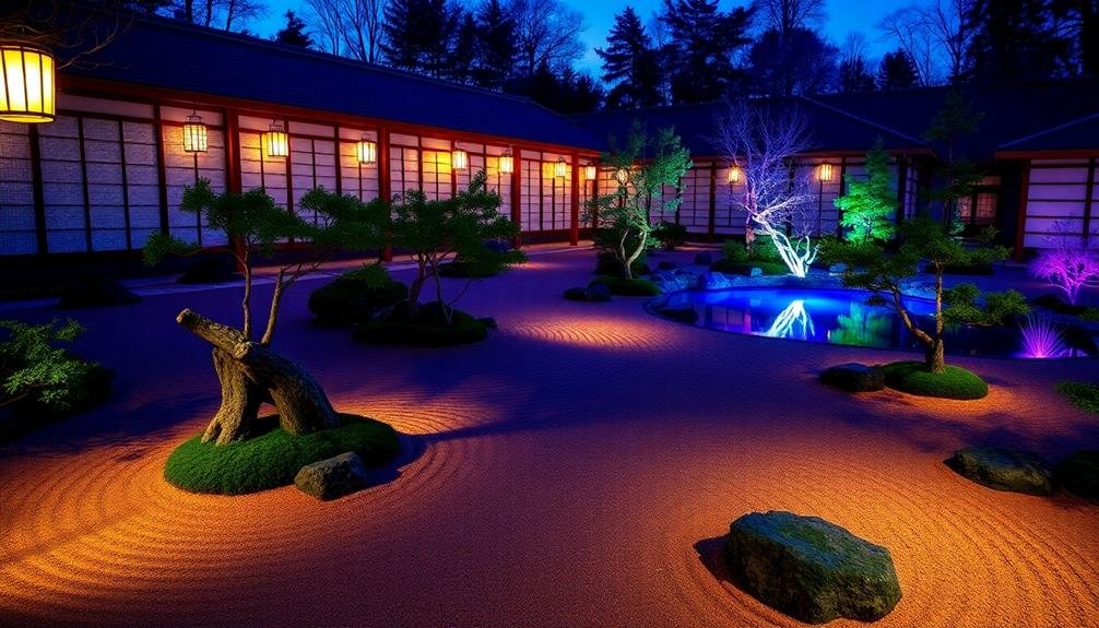 vibrant tranquil outdoor illumination