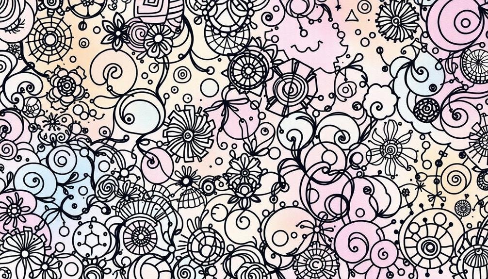artistic sketchy patterns