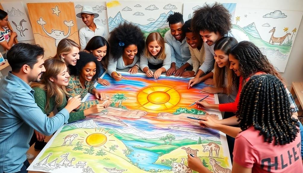 group art creation sessions
