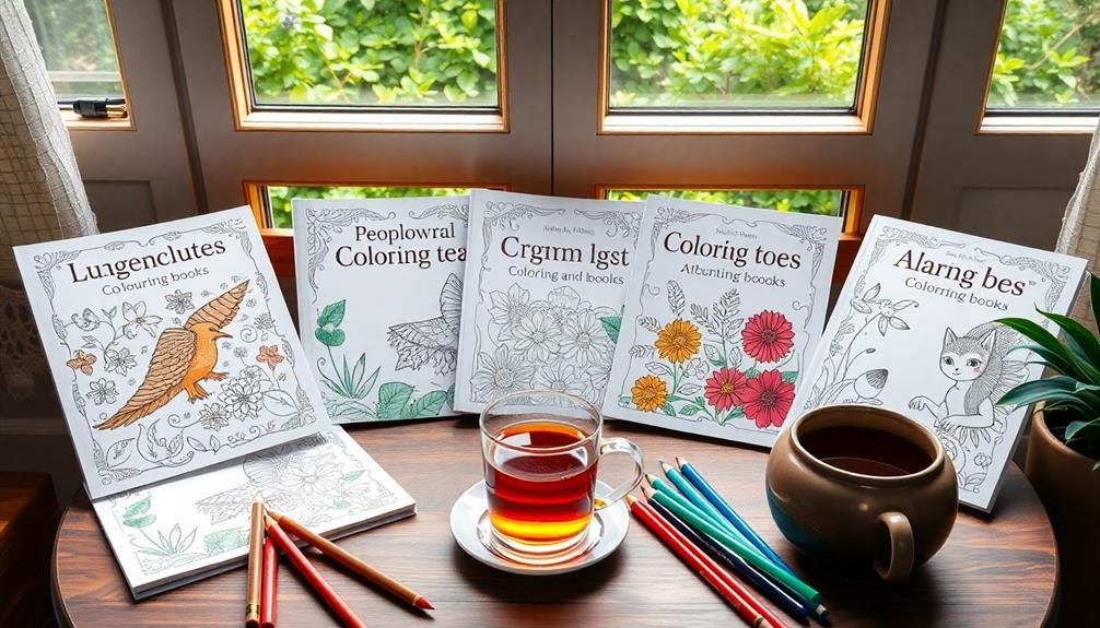 stress relief coloring books