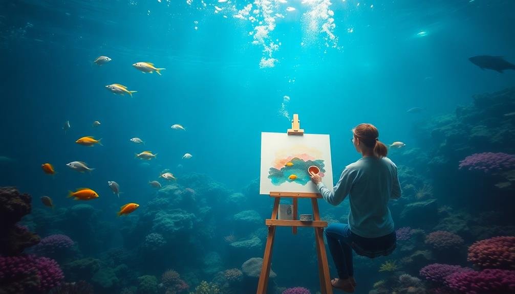 aquatic painting techniques explored