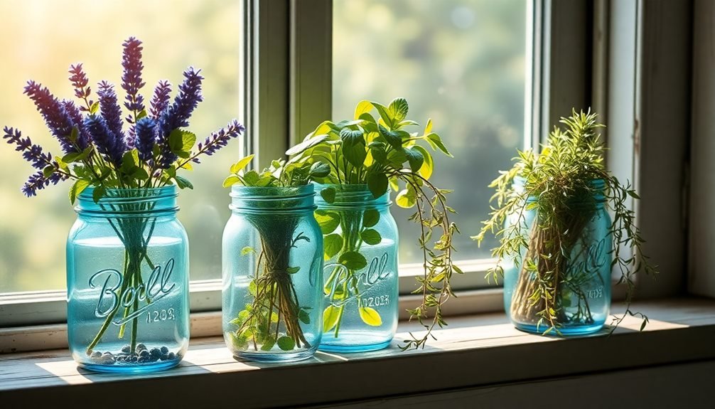 aromatherapy in mason jars