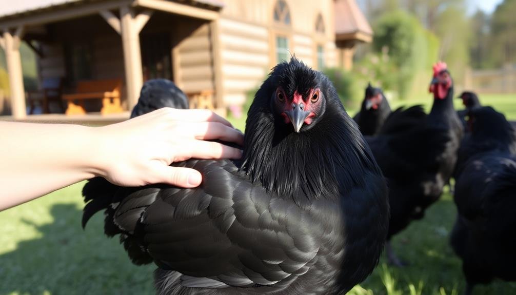 black feathered chicken breed