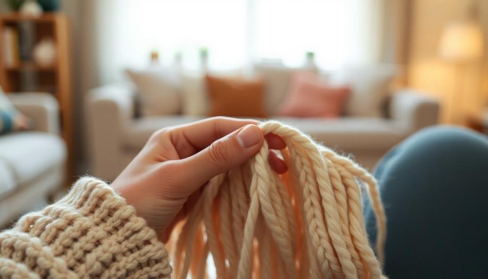 calming knitting technique exploration