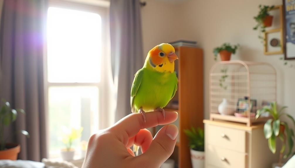 cheerful small feathered friends