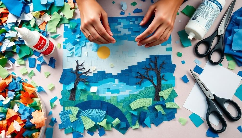 colorful paper art creation