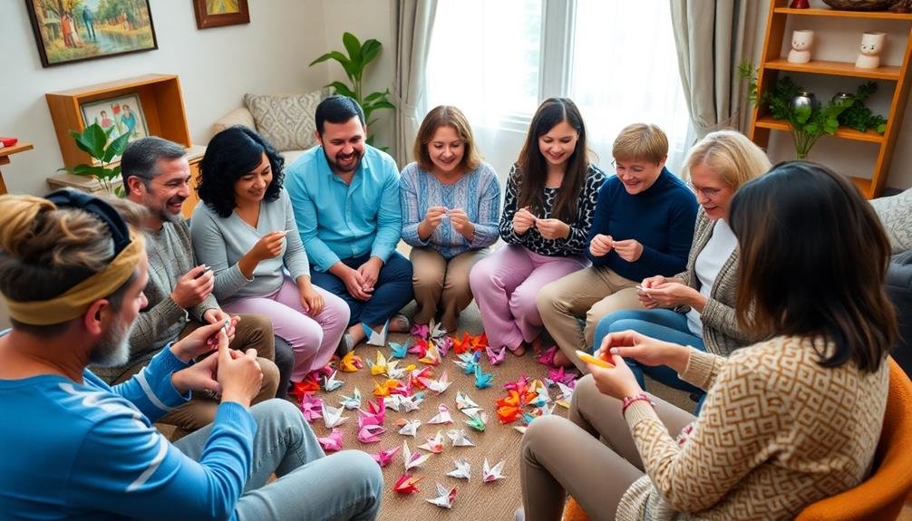 community through origami collaboration