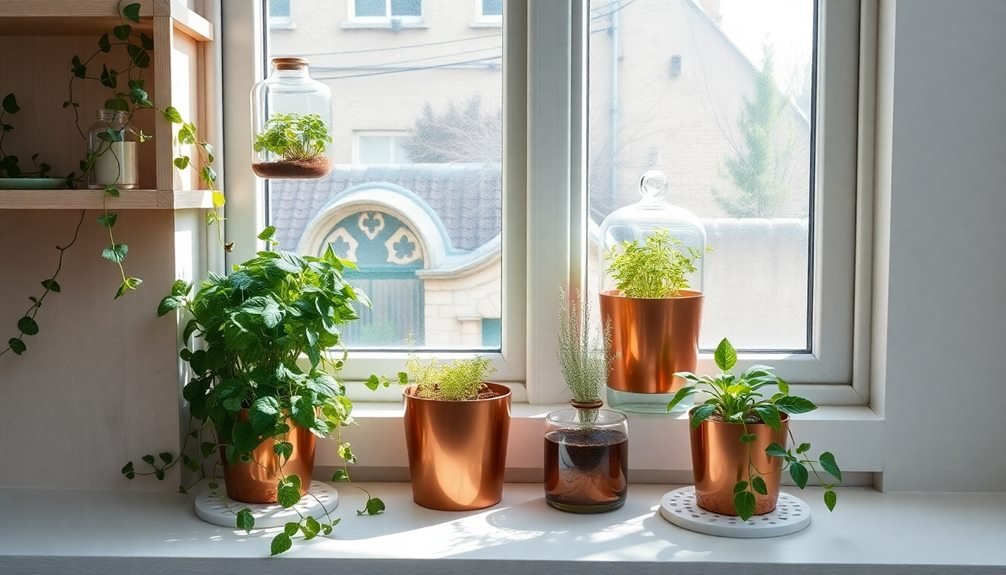 compact indoor herb gardens