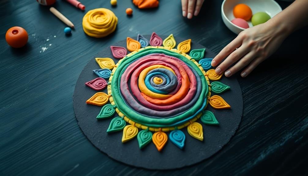creative clay mandala art