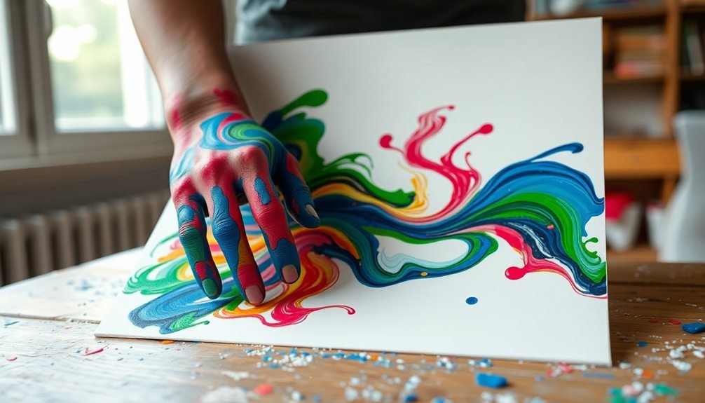creative finger painting therapy