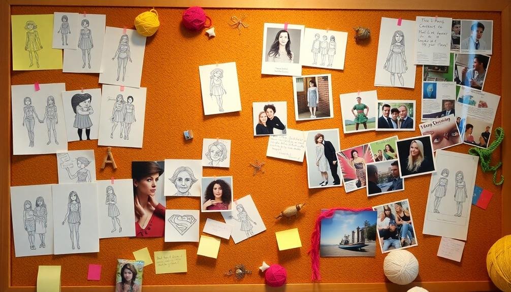 creative visual character board