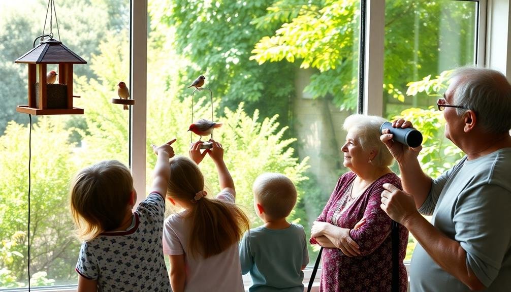 engaging family in birdwatching