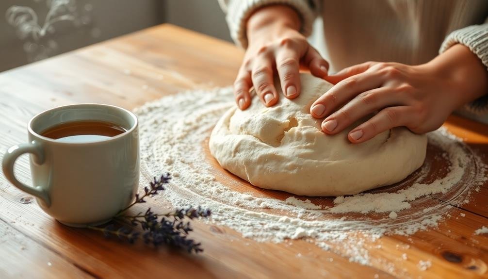 enjoy the dough manipulation