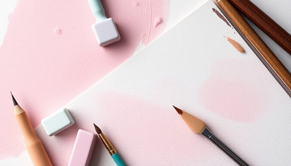 gentle pastel layered textures