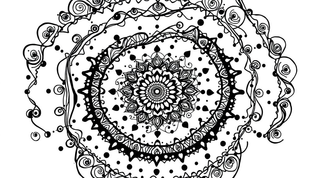 intricate doodling for relaxation