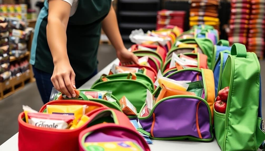 kids backpack packing event