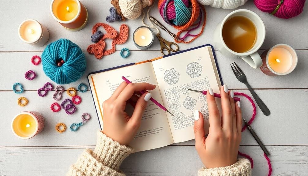 mindful crochet journal practice