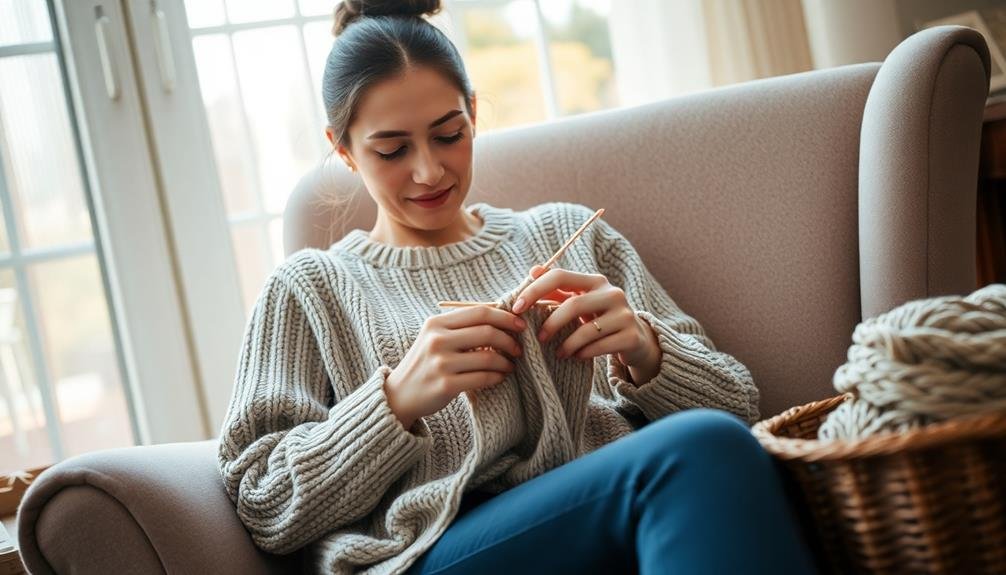 mindful knitting practice techniques