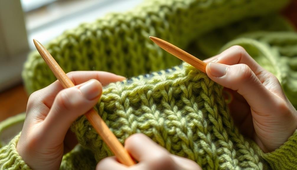 mindful moss stitch technique