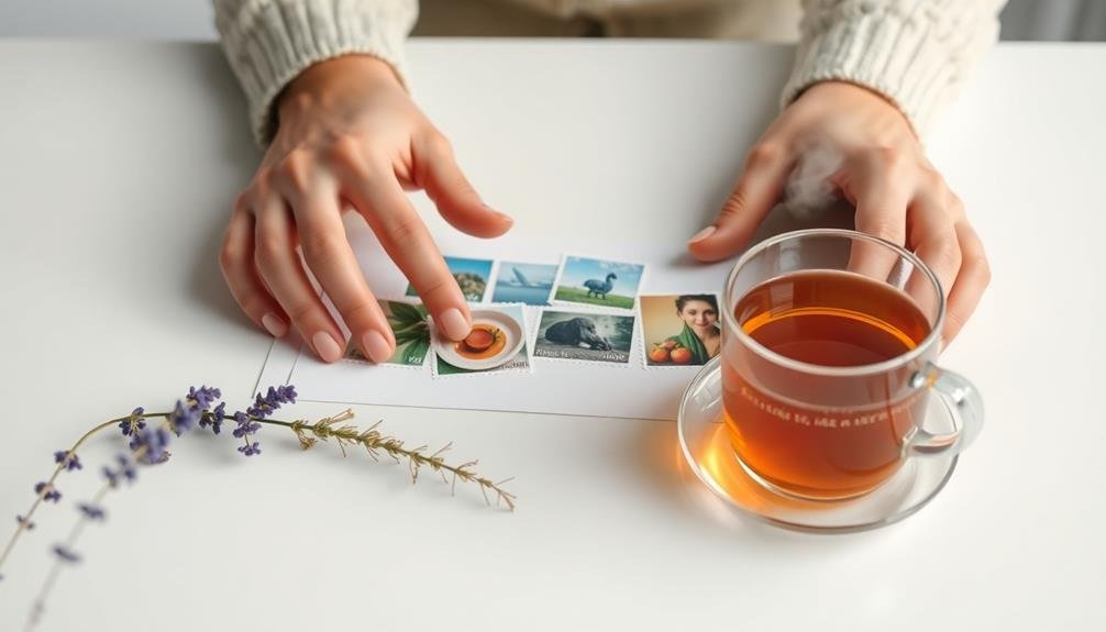 mindful sorting stamp collection