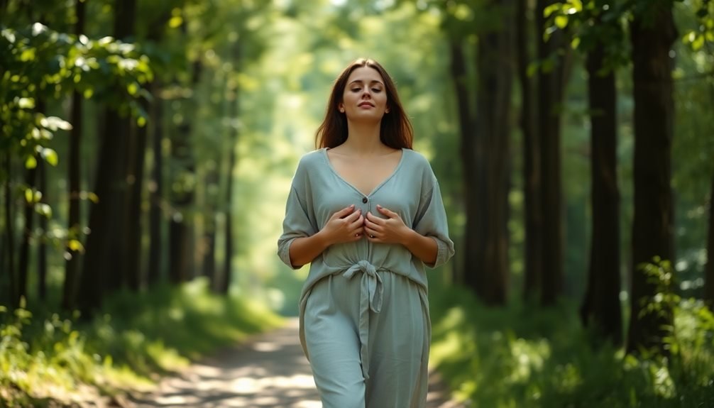 mindful walking and breathing