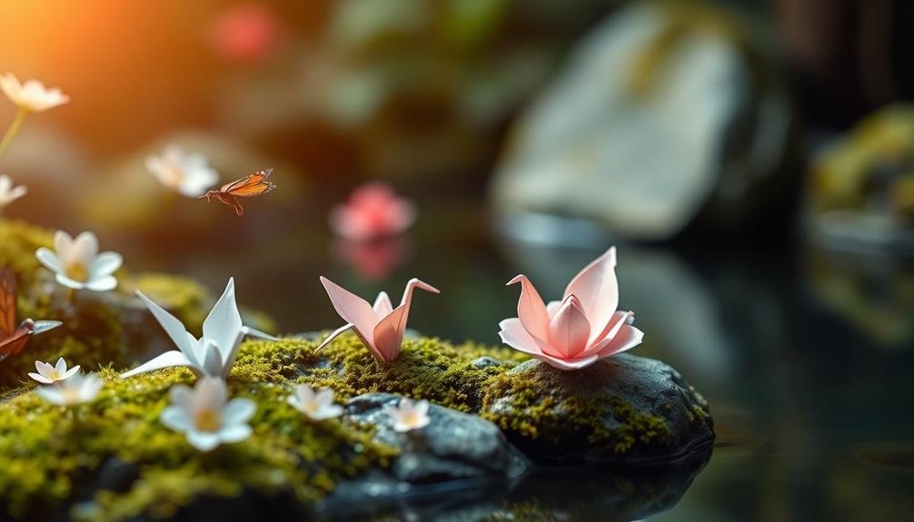 miniature origami scene creation