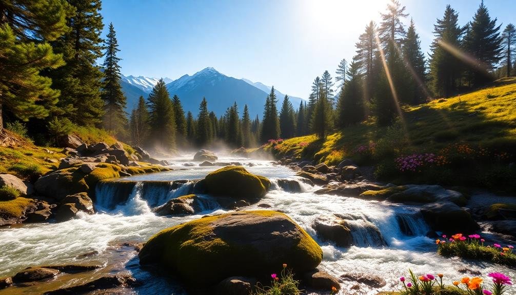 mountain stream s gentle flow