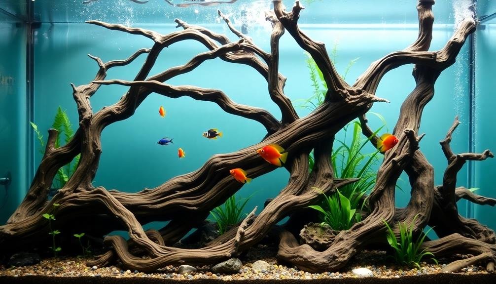 natural driftwood aquascaping designs