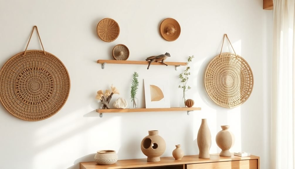 natural materials exhibition space