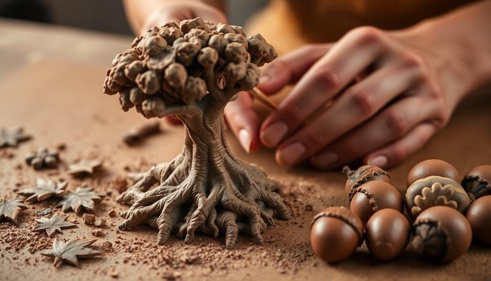 nature inspired clay object creation