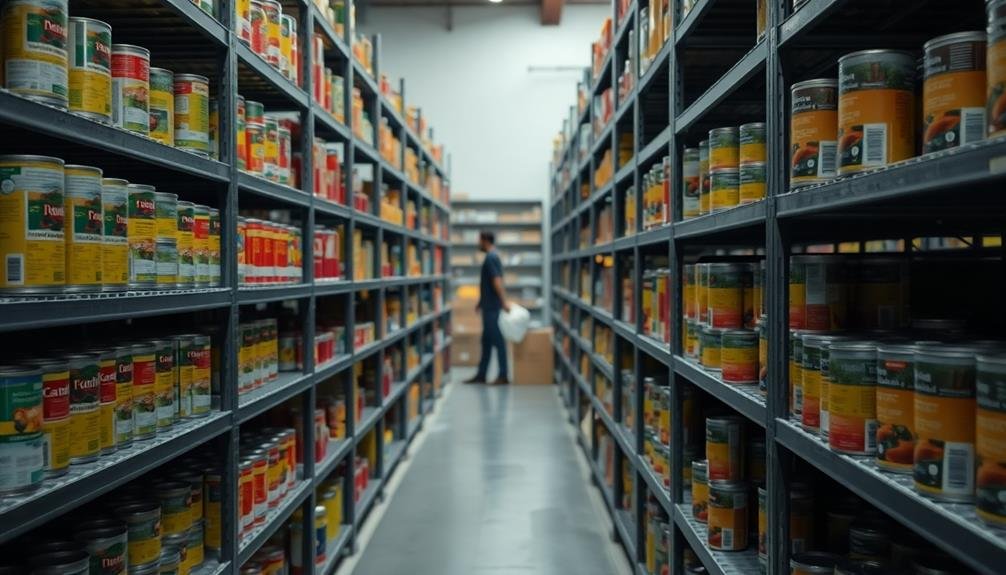 organizing preserved food items