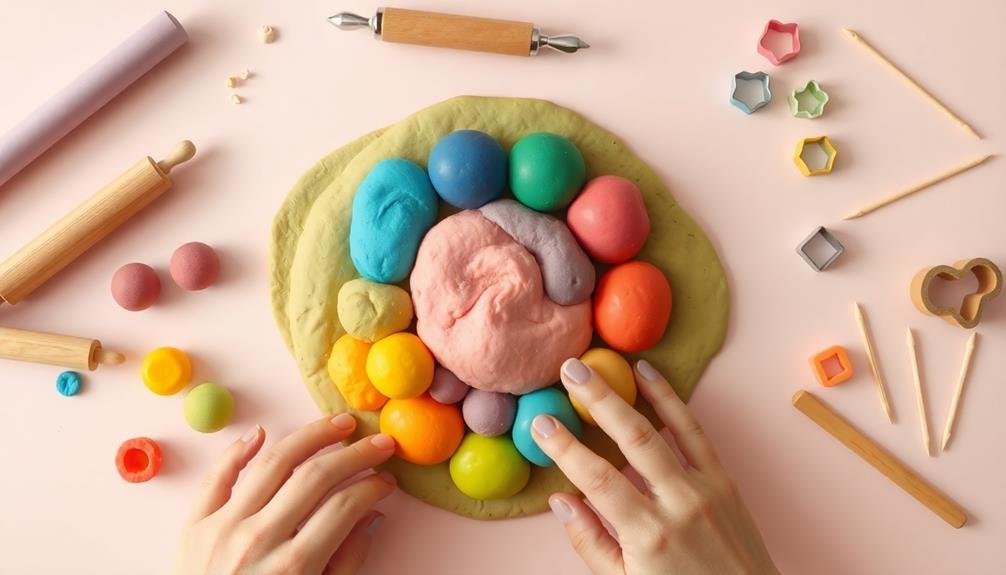 playdough tools colors template
