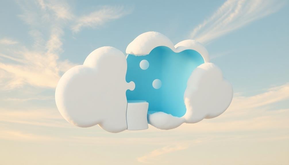 puzzle in cloud shape