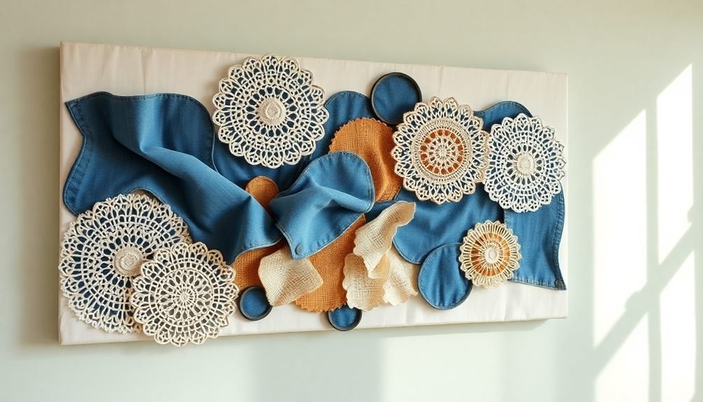 recycled fabric art creation