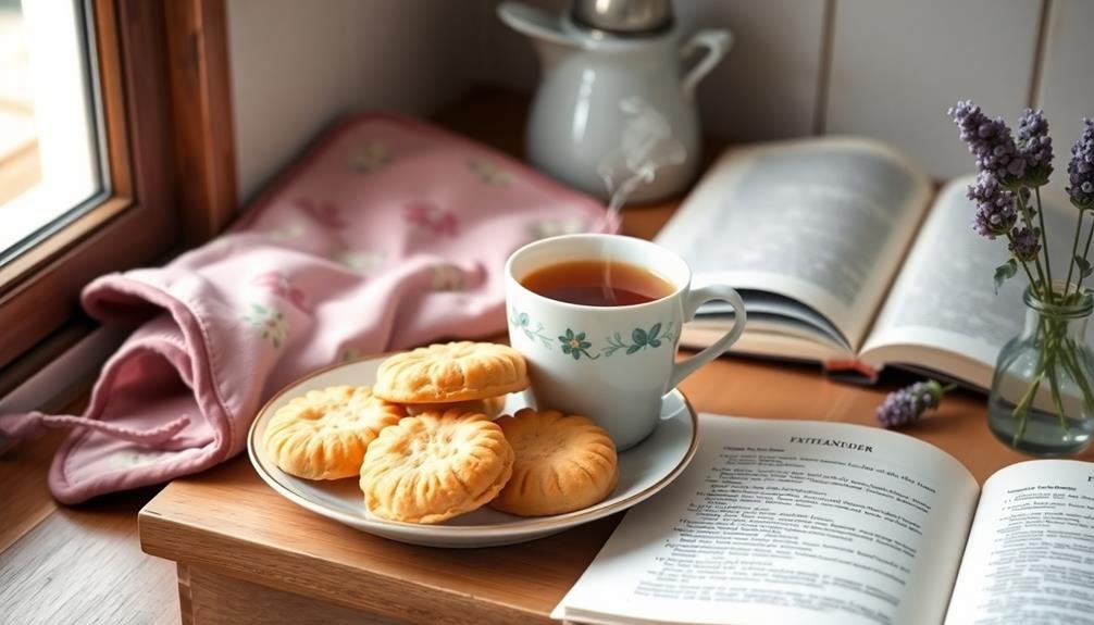 relaxing biscuit tea ritual