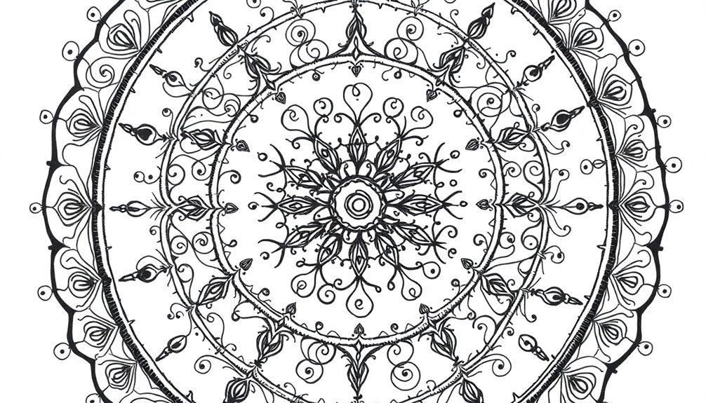 relaxing zentangle art practice