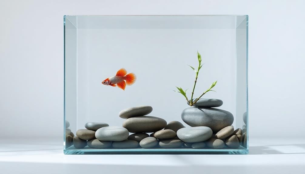 sleek minimalist fish tank
