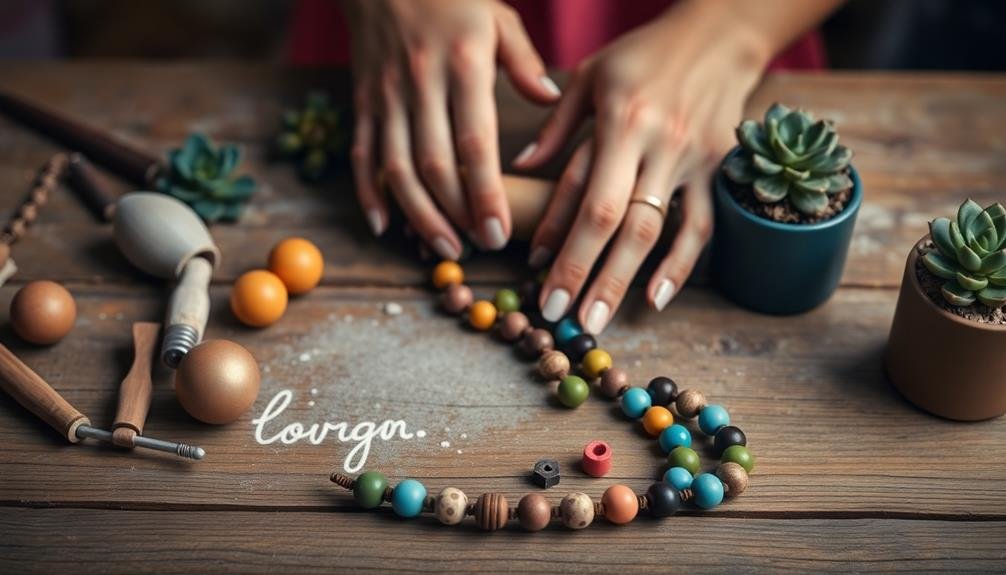 soothing clay bead crafting