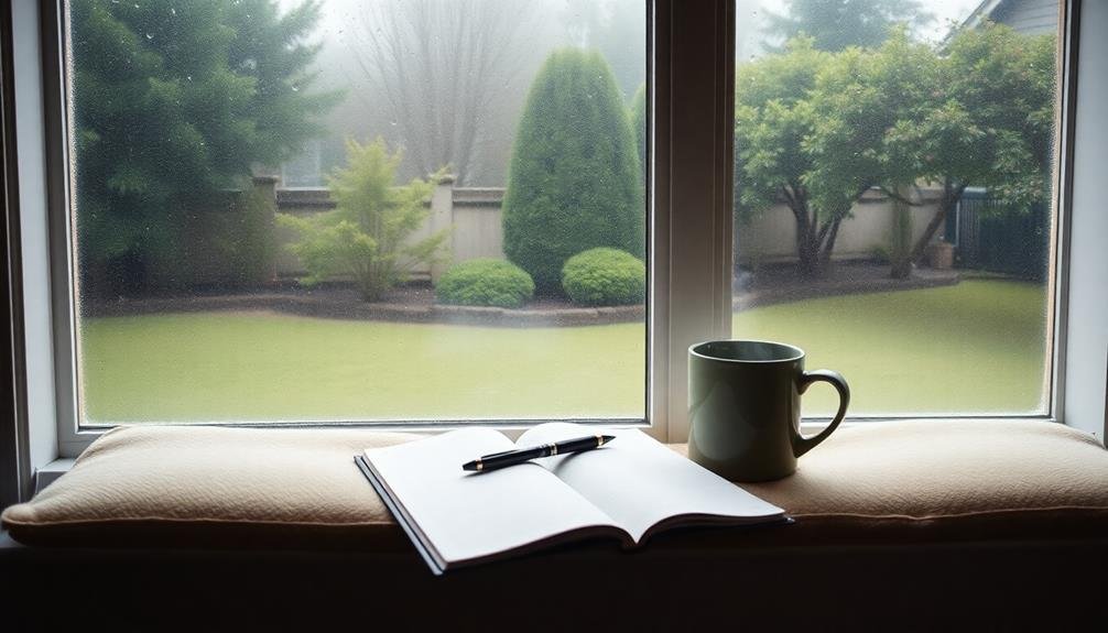 soothing droplets on glass